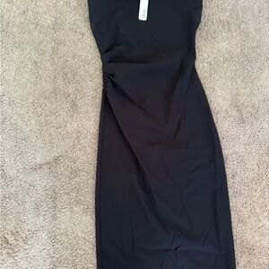 Glam Black  Ruched Dress